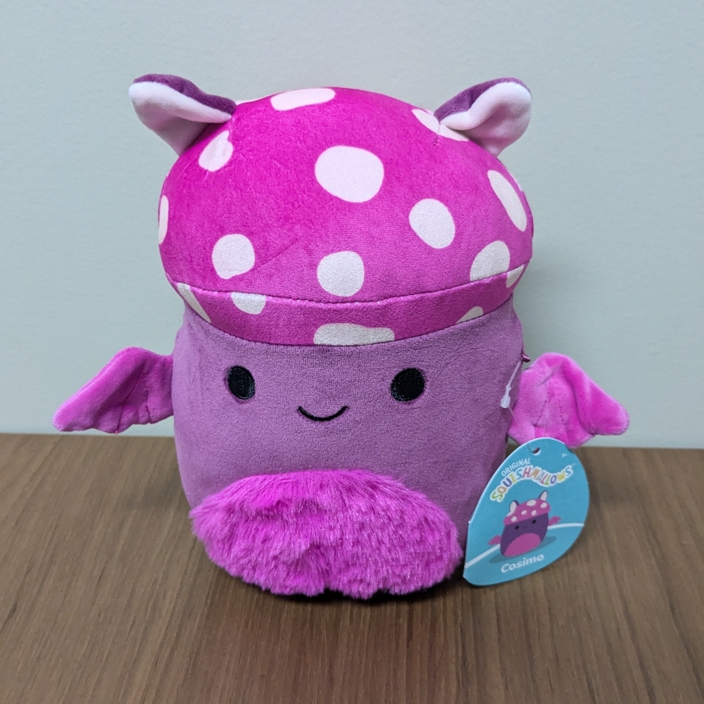 BNWT 8" Cosmino the Mushroom Bat SquishmallowsPlush Toy